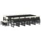 vidaXL 15-tlg. Garten-Essgruppe mit Kissen Schwarz Poly Rattan vidaXL 15-tlg. Garten-Essgruppe mit Kissen Schwarz Poly Rattan