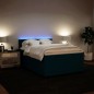 vidaXL Boxspringbett mit Matratze Blau 160x200 cm Samt vidaXL Boxspringbett mit Matratze Blau 160x200 cm Samt