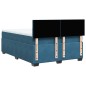 vidaXL Boxspringbett mit Matratze Blau 160x200 cm Samt vidaXL Boxspringbett mit Matratze Blau 160x200 cm Samt