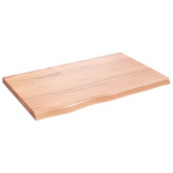 Tischplatte Hellbraun 80x50x4 cm Massivholz Eiche Behandelt