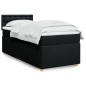 vidaXL Boxspringbett mit Matratze Schwarz 90x190 cm Stoff vidaXL Boxspringbett mit Matratze Schwarz 90x190 cm Stoff