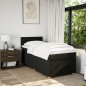 vidaXL Boxspringbett mit Matratze Schwarz 90x190 cm Stoff vidaXL Boxspringbett mit Matratze Schwarz 90x190 cm Stoff