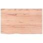 Tischplatte Hellbraun 80x50x4 cm Massivholz Eiche Behandelt Tischplatte Hellbraun 80x50x4 cm Massivholz Eiche Behandelt