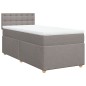 vidaXL Boxspringbett mit Matratze Taupe 90x190 cm Stoff vidaXL Boxspringbett mit Matratze Taupe 90x190 cm Stoff