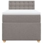 vidaXL Boxspringbett mit Matratze Taupe 90x190 cm Stoff vidaXL Boxspringbett mit Matratze Taupe 90x190 cm Stoff