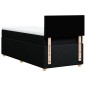 vidaXL Boxspringbett mit Matratze Schwarz 90x200 cm Stoff vidaXL Boxspringbett mit Matratze Schwarz 90x200 cm Stoff