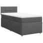 vidaXL Boxspringbett mit Matratze Dunkelgrau 90x200 cm Stoff vidaXL Boxspringbett mit Matratze Dunkelgrau 90x200 cm Stoff