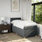 vidaXL Boxspringbett mit Matratze Dunkelgrau 90x200 cm Stoff vidaXL Boxspringbett mit Matratze Dunkelgrau 90x200 cm Stoff