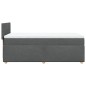 vidaXL Boxspringbett mit Matratze Dunkelgrau 90x200 cm Stoff vidaXL Boxspringbett mit Matratze Dunkelgrau 90x200 cm Stoff