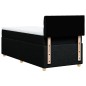 vidaXL Boxspringbett mit Matratze Schwarz 90x200 cm Stoff vidaXL Boxspringbett mit Matratze Schwarz 90x200 cm Stoff