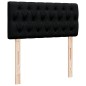 vidaXL Boxspringbett mit Matratze Schwarz 90x200 cm Stoff vidaXL Boxspringbett mit Matratze Schwarz 90x200 cm Stoff
