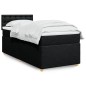 vidaXL Boxspringbett mit Matratze Schwarz 90x200 cm Stoff vidaXL Boxspringbett mit Matratze Schwarz 90x200 cm Stoff