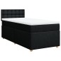 vidaXL Boxspringbett mit Matratze Schwarz 90x200 cm Stoff vidaXL Boxspringbett mit Matratze Schwarz 90x200 cm Stoff