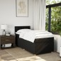 vidaXL Boxspringbett mit Matratze Schwarz 90x200 cm Stoff vidaXL Boxspringbett mit Matratze Schwarz 90x200 cm Stoff