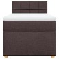 vidaXL Boxspringbett mit Matratze Dunkelbraun 90x200 cm Stoff vidaXL Boxspringbett mit Matratze Dunkelbraun 90x200 cm Stoff