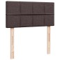 vidaXL Boxspringbett mit Matratze Dunkelbraun 90x200 cm Stoff vidaXL Boxspringbett mit Matratze Dunkelbraun 90x200 cm Stoff