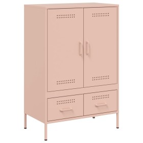 vidaXL Highboard Rosa 68x39x101,5 cm Kaltgewalzter Stahl