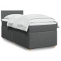 vidaXL Boxspringbett mit Matratze Dunkelgrau 100x200 cm Stoff vidaXL Boxspringbett mit Matratze Dunkelgrau 100x200 cm Stoff