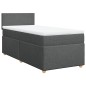 vidaXL Boxspringbett mit Matratze Dunkelgrau 100x200 cm Stoff vidaXL Boxspringbett mit Matratze Dunkelgrau 100x200 cm Stoff