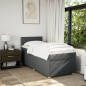 vidaXL Boxspringbett mit Matratze Dunkelgrau 100x200 cm Stoff vidaXL Boxspringbett mit Matratze Dunkelgrau 100x200 cm Stoff