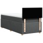 vidaXL Boxspringbett mit Matratze Dunkelgrau 100x200 cm Stoff vidaXL Boxspringbett mit Matratze Dunkelgrau 100x200 cm Stoff