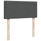 vidaXL Boxspringbett mit Matratze Dunkelgrau 100x200 cm Stoff vidaXL Boxspringbett mit Matratze Dunkelgrau 100x200 cm Stoff