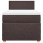 vidaXL Boxspringbett mit Matratze Dunkelbraun 100x200 cm Stoff vidaXL Boxspringbett mit Matratze Dunkelbraun 100x200 cm Stoff
