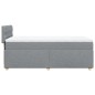 vidaXL Boxspringbett mit Matratze Hellgrau 100x200 cm Stoff vidaXL Boxspringbett mit Matratze Hellgrau 100x200 cm Stoff
