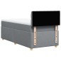 vidaXL Boxspringbett mit Matratze Hellgrau 100x200 cm Stoff vidaXL Boxspringbett mit Matratze Hellgrau 100x200 cm Stoff