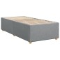 vidaXL Boxspringbett mit Matratze Hellgrau 100x200 cm Stoff vidaXL Boxspringbett mit Matratze Hellgrau 100x200 cm Stoff