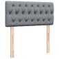 vidaXL Boxspringbett mit Matratze Hellgrau 100x200 cm Stoff vidaXL Boxspringbett mit Matratze Hellgrau 100x200 cm Stoff