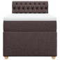 vidaXL Boxspringbett mit Matratze Dunkelbraun 100x200 cm Stoff