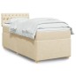 vidaXL Boxspringbett mit Matratze Creme 100x200 cm Stoff vidaXL Boxspringbett mit Matratze Creme 100x200 cm Stoff