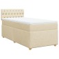 vidaXL Boxspringbett mit Matratze Creme 100x200 cm Stoff vidaXL Boxspringbett mit Matratze Creme 100x200 cm Stoff
