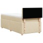 vidaXL Boxspringbett mit Matratze Creme 100x200 cm Stoff vidaXL Boxspringbett mit Matratze Creme 100x200 cm Stoff