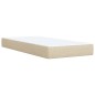 vidaXL Boxspringbett mit Matratze Creme 100x200 cm Stoff vidaXL Boxspringbett mit Matratze Creme 100x200 cm Stoff