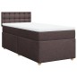 vidaXL Boxspringbett mit Matratze Dunkelbraun 100x200 cm Stoff vidaXL Boxspringbett mit Matratze Dunkelbraun 100x200 cm Stoff
