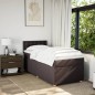 vidaXL Boxspringbett mit Matratze Dunkelbraun 100x200 cm Stoff vidaXL Boxspringbett mit Matratze Dunkelbraun 100x200 cm Stoff
