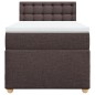 vidaXL Boxspringbett mit Matratze Dunkelbraun 100x200 cm Stoff vidaXL Boxspringbett mit Matratze Dunkelbraun 100x200 cm Stoff