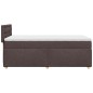 vidaXL Boxspringbett mit Matratze Dunkelbraun 100x200 cm Stoff vidaXL Boxspringbett mit Matratze Dunkelbraun 100x200 cm Stoff