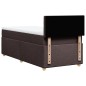 vidaXL Boxspringbett mit Matratze Dunkelbraun 100x200 cm Stoff vidaXL Boxspringbett mit Matratze Dunkelbraun 100x200 cm Stoff