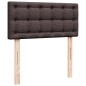 vidaXL Boxspringbett mit Matratze Dunkelbraun 100x200 cm Stoff vidaXL Boxspringbett mit Matratze Dunkelbraun 100x200 cm Stoff