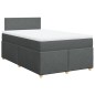 vidaXL Boxspringbett mit Matratze Dunkelgrau 120x200 cm Stoff vidaXL Boxspringbett mit Matratze Dunkelgrau 120x200 cm Stoff