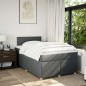 vidaXL Boxspringbett mit Matratze Dunkelgrau 120x200 cm Stoff vidaXL Boxspringbett mit Matratze Dunkelgrau 120x200 cm Stoff