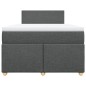 vidaXL Boxspringbett mit Matratze Dunkelgrau 120x200 cm Stoff vidaXL Boxspringbett mit Matratze Dunkelgrau 120x200 cm Stoff