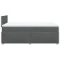 vidaXL Boxspringbett mit Matratze Dunkelgrau 120x200 cm Stoff vidaXL Boxspringbett mit Matratze Dunkelgrau 120x200 cm Stoff