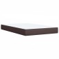 vidaXL Boxspringbett mit Matratze Dunkelbraun 120x200 cm Stoff vidaXL Boxspringbett mit Matratze Dunkelbraun 120x200 cm Stoff