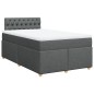 vidaXL Boxspringbett mit Matratze Dunkelgrau 120x200 cm Stoff vidaXL Boxspringbett mit Matratze Dunkelgrau 120x200 cm Stoff