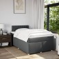 vidaXL Boxspringbett mit Matratze Dunkelgrau 120x200 cm Stoff vidaXL Boxspringbett mit Matratze Dunkelgrau 120x200 cm Stoff
