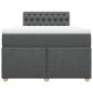 vidaXL Boxspringbett mit Matratze Dunkelgrau 120x200 cm Stoff vidaXL Boxspringbett mit Matratze Dunkelgrau 120x200 cm Stoff